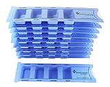 Medi-Inn Medikamentendispenser mit 4 Fächern, blau Standard, 10 Stück, Tablettenbox für einen Tag, Pillenbox, Tagesdispenser