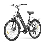 Touroll J1 Pro 27,5' E-Bike für Erwachsene, Elektrofahrrad Trekkingrad E-Bike Herren Damen mit 15.6Ah Akku,100km Reichweite, E-Fahrrad mit Hydraulische Scheibenbremse, 7-Gang-Getriebe