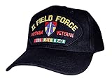 Military Productions 2nd Field Force Vietnam Veteran Cap Black, Schwarz, Einheitsgröße