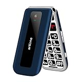 artfone F20 Seniorenhandy Klapphandy Ohne Vertrag丨2G GSM Handy für Senioren丨Dual SIM Großtasten Mobiltelefon丨2,4 Zoll Farbdisplay丨SOS Notruftaste丨FM Radio丨Zeitansagefunktion丨1200mAh Akku - Blau