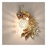 Wandleuchten Pfau Wandleuchte Kreative Wohnzimmer TV Hintergrund wanddekoration wandleuchte moderne schlafzimmer nachttisch treppe beleuchtung Wandleuchten(H)