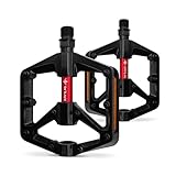 XpiriLab Rennrad-/MTB-Fahrradpedale – 9/16 Zoll abgedichtetes Lager, leichte Aluminiumlegierung, flache Plattform, Fahrradpedale mit Reflektor für Rennrad, Mountainbike, BMX, MTB