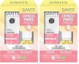 SANTE Naturkosmetik Express Power Handpflegeset, Express Handcreme + Nail & Cuticle Nagelöl mit 7 Bio-Ölen, Pflege für Hände & Nägel, spendet sofortige Feuchtigkeit, 1 Set (75 ml & 15 ml)