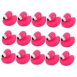 Abaodam 15st Cartoon Pink Flamingo Pinch Toy Bade- Und Spielspielzeug Aus Vinyl 15 Stück/Packung Mini-Flamingo- Flamingo-Enten Cartoon- Kleines Badespielzeug