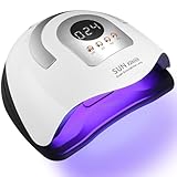 JOFLVA UV Lampe Nägel 380W, 81 LED Gelnagellack UV Lampe, UV Lampe Gelnägel, 4 Timern LCD Display, Auto-Sensor Schnell Nageltrockner Geeignet für alle Nagellampe für Maniküre Haus und Salon