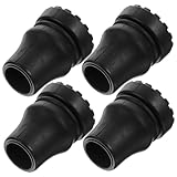 HOODANCOS 4 Stück Teiliges Rutschfester Gummipuffer für Gehstock Trekkingstockspitzen Langlebige PVC Kappe mit Anti rutsch Sohle Passend für Aluminium Holzkrücken Einfache Montage ohne