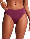 CRZ YOGA Damen Bikini Unterteile Mittlerer Aufstieg Voll Gefüttert Baden Swimsuit Basic Swim Surfen Slips Fuchsie 38