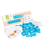 BESTonZON 1 Satz Holzblock lernspiel Puzzle gedächtnisspiel für Denkspiel für Logic Games for Zahlenspielzeug für Rechenspielzeug hölzern Blue