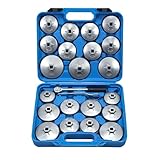 GEARMONSTER 23 TLG Alu Ölfilterkappen Satz Ölfilter Werkzeug Spezialwerkzeug Kfz Öl Wechsel Universalwerkzeug Ölfilterschlüssel Druckguss Werkzeug-Set zum Entfernen von Ölfilterkappen