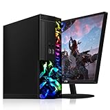 Dell Gaming PC Set Komplett, Quad Core i5 bis zu 3.6 GHz, Radeon RX 550 4 GB GDDR5, RAM 16 GB, SSD 512 GB, WiFi 600 M, Bluetooth 5.0, Neuer 22 Zoll Monitor 1080 FHD LED, W10P64 (Generalüberholt)