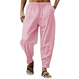 Generisch Jogginghose Herren Einfarbiges Leicht Sommerhose Strandhosen Outdoorhose Elastischer Hose Herren Slim Fit Weiß Freizeit Und Urlaub Atmungsaktiv Komfortabel Freizeithose Mit Kordelzug