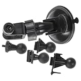 BUGUUYO Dashcam Halterung mit Saugnapf Drehbarer Kugelkopf Kompatibel für Dashcams GPS Digitalkameras Robustes Einfache Installation für Windschutzscheibe und Armaturenbrett