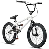 AVASTA Hesper 20 Zoll Kinderfahrrad Freestyle BMX Fahrräder für 6 7 8 9 10 11 12 13 14 Jahre alte Jungen und Anfänger, Weiß