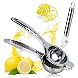 JOPHEK Zitronenpresse Handpresse, Zitruspresse Manuell, Schweres Saftpresse Manuell, 7cm Durchmesser Lemon Squeezer für Küche, Bar, Restaurant, Sicher und Langlebig - Spülmaschinenfest (2)