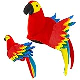 W WIDMANN MILANO Party Fashion - Hut Papagei, Vogel, Tierkostüm, Kopfbedeckung für Karneval