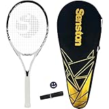 Senston Tennisschläger 68,6 cm, S700 Professioneller Tennis Schläger mit guter Kontrolle und gutem Grip, mit Tennistasche und Vibrationsdämpfer,Black