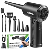 Elektrische Staubgebläse Druckluftspray für PC Reinigungsset - 3-Gang Air Duster Luftdruckspray mit LED-Licht, Tastatur Reinigung Druckluft Luftspray für Laptop, Sofa, Auto, Bürogeräte