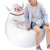 Genérico Aufblasbarer Sessel für Kinder, tragbarer Sitz in Tierform, für den Außenbereich, für Garten, Reisen, Camping und Innenbereich