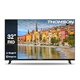 Thomson 32 Zoll (81 cm) LED Full HD Google Smart TV, Wi-Fi, Dolby Audio, Bluetooth 5.1, Triple-Tuner (Kabel/Satellit/Antenne), HDMI, CI+, A+ Panel - 32FG2S14