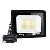 led strahler außen 100W Superhell Außenstrahler,IP66 Wasserdicht LED Fluter 10000LM Flutlicht led aussenstrahler 6000K Kaltweiß LED Außenstrahler für Garten, Innenhöfe, Garage, Hotel, Sportplatz