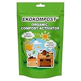 HANTPOL - EKOKOMPOST Mikrobiologische Kompostierhilfe - kompostbeschleuniger - Schneller Kompost - Eigene Komposterde - Schnellkomposter für Komposter Garten - 400g für 4.000 L Kompost