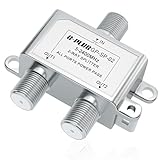 G-PLUG SAT Verteiler 2-fach - Premium Satelliten Splitter für TV & Radio, HDTV/UHD 4K, DVB-S/S2, DVB-T/T2, DVB-C/C2, Robustes Gehäuse, 2 Ausgänge, Einfache Installation