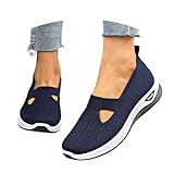 Schuhe Damen weiß, Hallenschuhe Damen 43, Walkingschuhe Leicht Weite H Vermascht Orthopädische Schuhe Sneaker Sommer Atmungsaktiv Krankenschwester Sportschuhe Bequeme Sommerschuhe Turnschuhe
