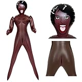 Sadodo Black Aufblasbare Frau PVC 155 cm,Puppen Sexy Women Gadget Erotik Scherzartikel Requisiten Party Dekoration Puppe Liebespuppen für Männer,Dunke