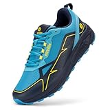 FitVille Laufschuhe Herren Extra Weite Traillaufschuhe Straßenlaufschuhe Breit Sneaker Leicht Sportschuhe Outdoor Schuhe Bequeme Fitnessschuhe Trekkingschuhe Blau 44 EU Weit
