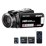 ORDRO B320 Videokamera Camcorder 1080P, 18X Zoom Vlog Kamera, Nachtsicht Kamera, 270° Drehbares HD-Display für Vlogging, YouTube und Videoaufnahmen​