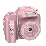 Asixxsix -Digitalkamera, 64MP 4K 78 ° Wide Digital Video Recorder, 1,54 Zoll HD -Bildschirm 19 Retro Filter Digital Camcorder für Reise -Vlog -Nachtaufnahmen (PINK)