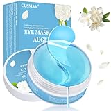 CUSMAY Augenpads, 60 Stück Eye Pads Hyaluronsäure Collagen Kamelie Eye Patches Gegen Augenringe Entfernen, Anti-Aging Feuchtigkeitsspendend Falten Reduzierende, Premium Hautpflege für die Augenpartie