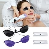 Roinaid 2 Stück Solarium Schutzbrille,Schutzbrille Rotlichtlampe,Verstellbar Infrarot Schutzbrille,Rotlicht Brille Augen,für Schönheitsklinik,Schönheitsinstrument,mit 2 Lagerung Boxen