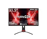 JAPANNEXT JN-315IPS144UHDR-N HDMI 2.1 Unterstützung, 31.5 Typ, 144 Hz, kompatibel mit 4K Gaming Monitor, Pivot, PIP/PBP kompatibel