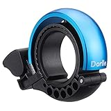 Dorlle Fahrradklingel Aluminiumlegierung Q-förmige Design Glocke Der Sound ist klar und super laut Mountainbike Kinderfahrrad Für Lenker von 22,2 bis 31,8 mm (Blau)