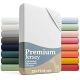 Laleni Premium Spannbettlaken 38x77 cm Babywiege oval | Oeko-TEX zertifiziertes Spannbettlaken Kinderbett | Stubenwagen Bezug aus 100% Baumwolle | Bettwäsche Babywiege | Baby Bettwäsche in Weiß