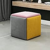 Stapelbare Sofa-Stuhl-Hocker-Kombination, 5-in-1-Sitzwürfel, Fußbank – atmungsaktive Wildleder-Fußstütze