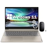 Lenovo Ideapad 3i Laptop, 15,6 Zoll FHD Touchscreen, Intel Core i3-1115G4, 8GB DDR4 RAM, 256GB NVMe TLC SSD, Windows 11 S, mit TWE Wireless Mouse, Sand
