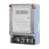 ZYNCUE DIN-Schienen-Einphasen-Digital-Energiezähler, 220V 60A kWh-Zähler mit Pulsausgang für vielseitige Kompatibilität