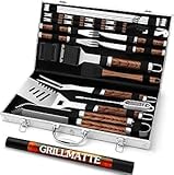 Curry Master Grillkoffer Grillset Für Männer - Hochwertiges Grillbesteck Set für Gasgrill & Ideales Grillset für Männer Geschenk und - Grill Set Männer Geschenk, Grillzange Set, Grill Zubehör