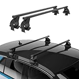 Dachträger Querstäbe Menabo kompatibel mit Opel Meriva 2003-2009 Dachgepäckträger Dachgepäckträger Dachgepäckträger Dachstück Stahl 2X Dachträger Tragkraft 50kg