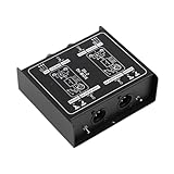 MotiveTech Passive Hochohmige XLR 6,35 Mm Bass Di Einheit für Professionelle Live Auftritte, Doppelt