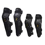 HGTRH Motorcycle Knee Protectors, Knee Shin Pads Elbow Protector with Adjustable Elastic Bands PP Shell and High Density Eva Padding for Motocross Racing Cycling Camouflage Colour