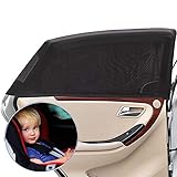 Sonnenschutz Auto Baby/Kinder Doppelseitiges (2 Stück), Universal Sonnenblende Auto Net, Sonnenschutzrollo Auto mit UV Schutz, Auto Seitenfenster Sonnenschirm Schützt Baby, Kinder & Haustiere