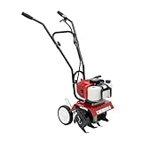 Begoniape Gartenfräse Benzin 2 Takt Motorhacke Benzin 52CC 1.65KW Bodenhacke mit 30cm Arbeitsbreite Gartenhacke Grubber Bodenfräse Kultivator AckerfräSe Gasbetriebener