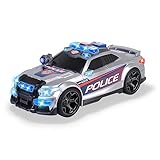 Dickie Toys - Street Force – 33 cm großes Polizeiauto mit Motor, Blaulicht, Sirene, Kofferraum, Polizei-Spielzeugauto für Kinder ab 3 Jahre