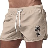Generisch Badehose Herren Badeshorts Kurz Strandshorts Schwimmshorts mit Gedruckt Bademode Schwimmhose Jungen Schnelltrocknend Sportshorts Männer Boardshorts mit Kordelzug Surf Shorts