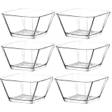 CLEARFEE 6-tlg. Glasschalen-Set aus hochwertigem Glas | stappelbar | 6 Stück je 300ml Dessertschalen Glasschüssel Salatschüssel Glas Schälchen Set Schale Schale Deko Schale Bowl