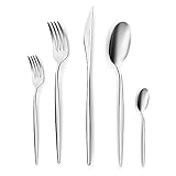 Karaca Lizbon Besteckset Mit Box Set 60-Teilig, Fur 12 Personen, 18/10 Edelstahl Besteck- Set, Spulmaschinengeeignet, Perfekt Fur Den Taglichen Gebrauch, Premium-Qualitat