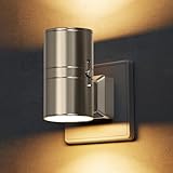 LOHAS-LED Nachtlicht Steckdose, Nachtlicht mit Dämmerungssensor [1 Stück], 0-100LM, 3000K Warmweiß, Dimmbares Steckdosenlicht für Flur, Schlafzimmer, Treppe, Badezimmer, Weiß Chrom